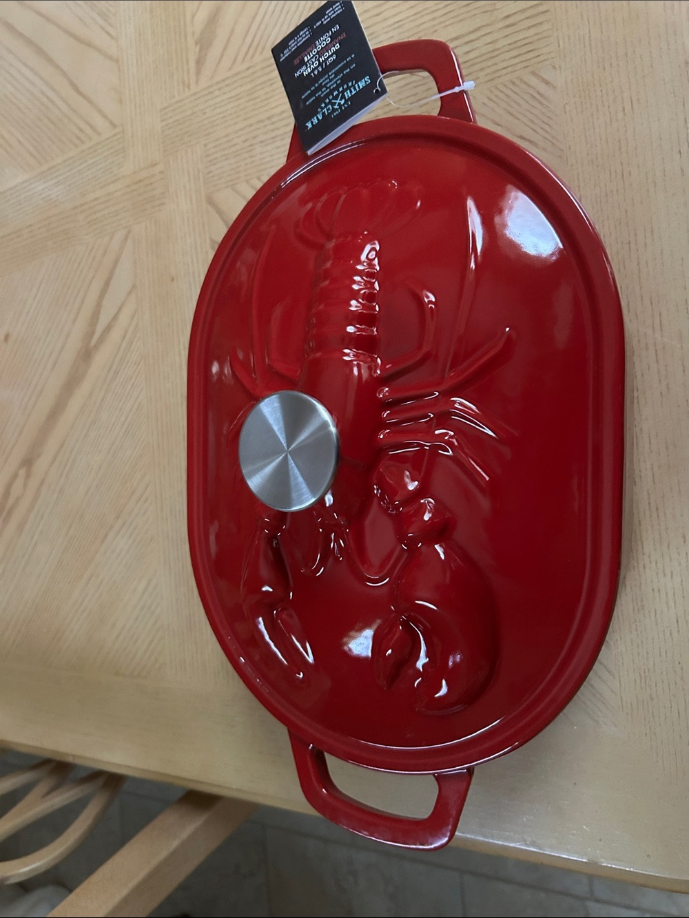Clarks Red Lobster-Shaped Covered Serving Platter